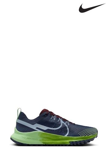 Nike Rose Navy React Pegasus Trail 4 Running Trainers (N31278) | £130