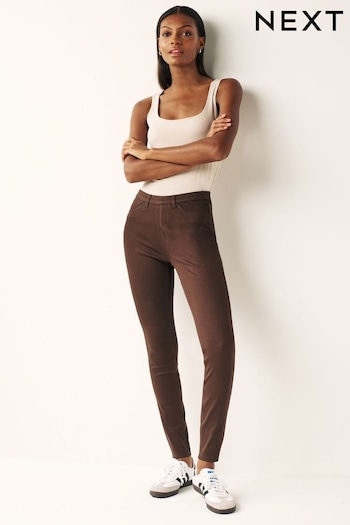 Chocolate Brown Jersey Denim Club Leggings (N31297) | £25