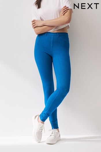 Blue Bright Jersey Denim silk Leggings (N31302) | £22