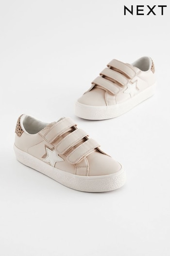 Neutral Brown Standard Fit (F) Touch Fastening Trainers (N31325) | £20 - £27