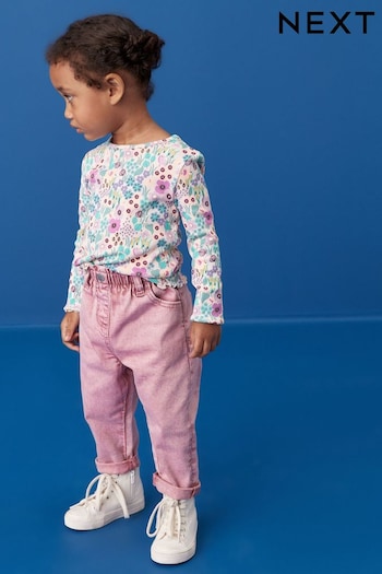 Pink Mom Jeans top (3mths-7yrs) (N31339) | £12 - £14