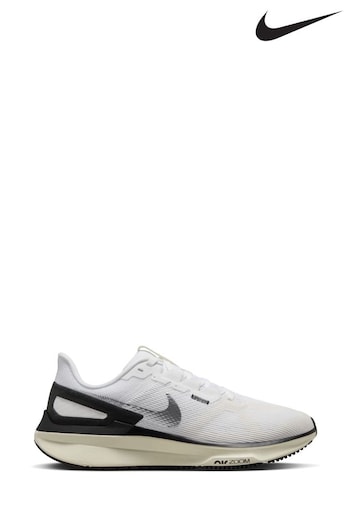 Nike White/Lemon Air Zoom Structure 25 Running Trainers (N31377) | £120