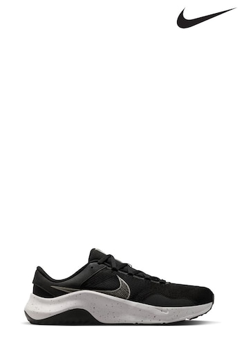 Nike zoom Black/Grey Legend Essential 3 Gym Trainers (N31385) | £65
