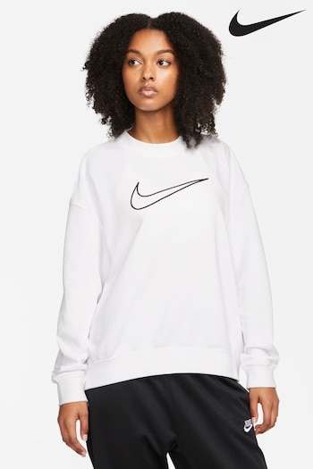 Nike White Dri-FIT Get Fit Graphic Crewneck Sweatshirt (N31435) | £50