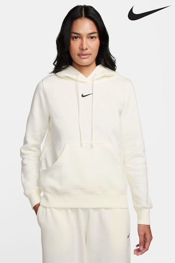 Nike White Sportswear badge Phoenix Fleece Pullover Hoodie (N31456) | £60