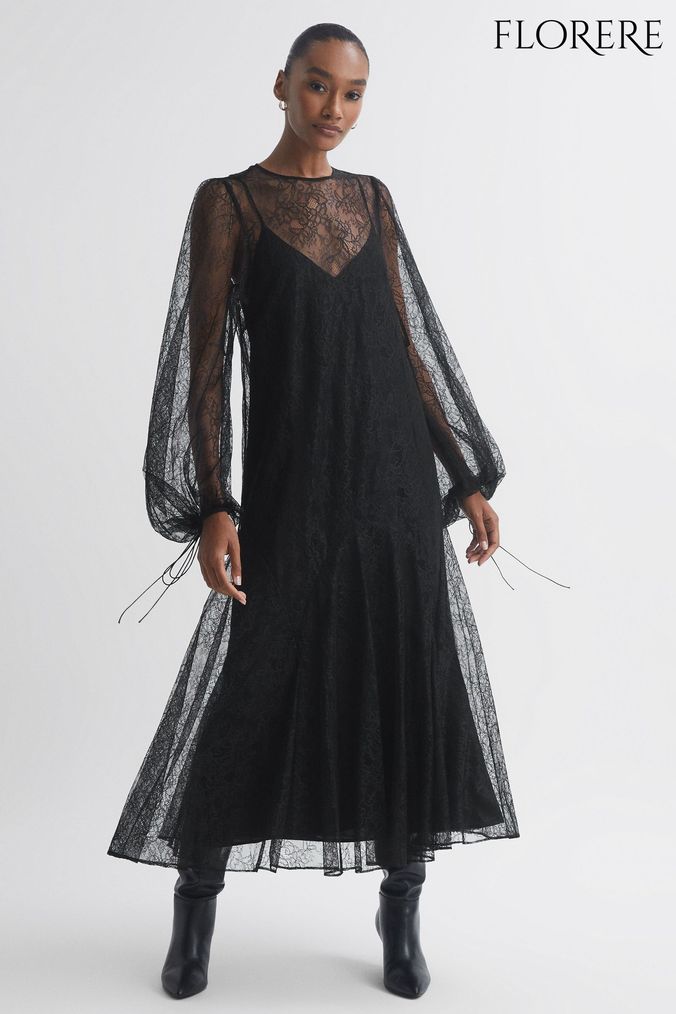 Florere Lace Midi Dress (N31479) | £298
