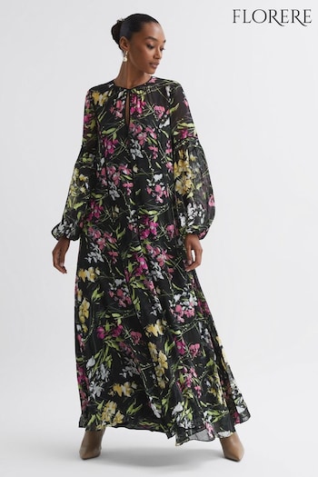 Florere Print Sleeve Midi Dress (N31480) | £328