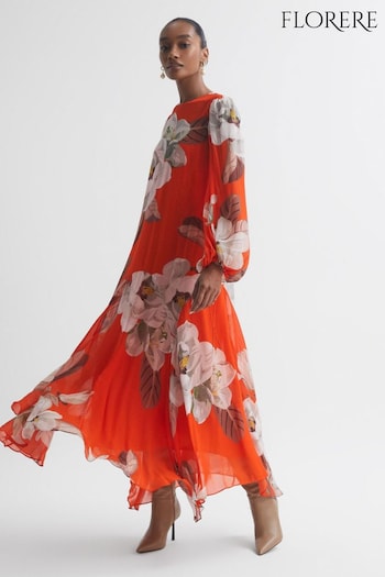 Florere Floral Asymmetric Midi Dress (N31481) | £328