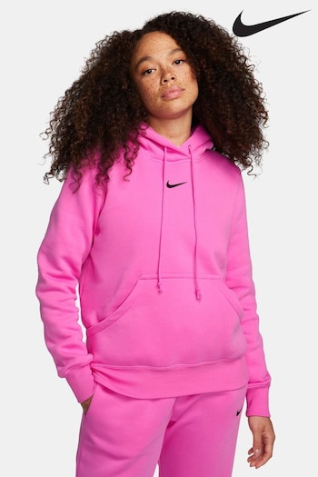 Nike Bright Pink Sportswear Phoenix Fleece Pullover Hoodie (N31623) | £60