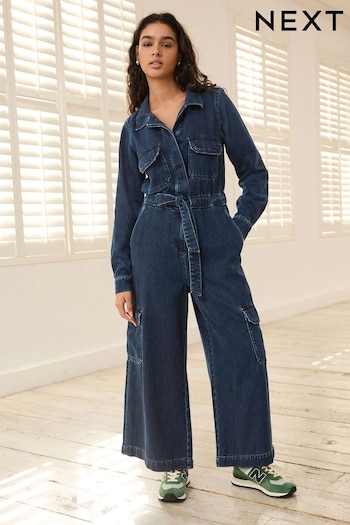 Inky Blue Denim Jumpsuit (N31647) | £60