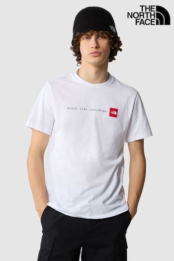 Sweat-shirt Homme Ref_49159 White Mens Never Stop Exploring Short Sleeve T-Shirt (N31691) | £30