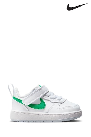 Nike White/Green Infant Court Borough Low Recraft Trainers (N31701) | £30