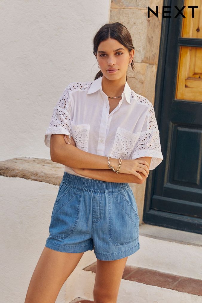 Denim Shorts Ripped Denim Shorts Next UK