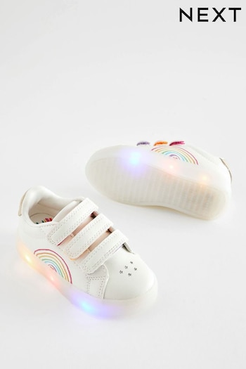 White Rainbow Light-Up Trainers (N31779) | £24 - £27