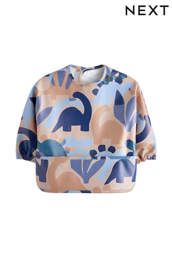 Blue Dinosaur smock Weaning And Feeding Sleeved Bibs (6mths-3yrs) (N31833) | £9 - £10