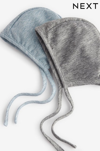 Grey/Blue Baby Bonnets Jersey 2 Pack (0-12mths) (N31843) | £7