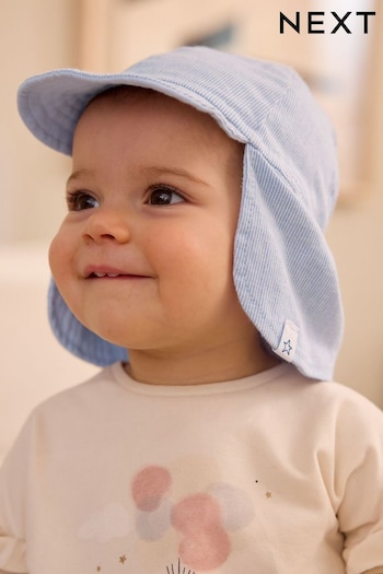 Blue Reversible Legionnaire Baby Hat (0mths-2yrs) (N31851) | £7