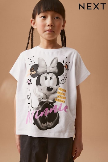 White/Pink Minnie Mouse T-Shirt (3-16yrs) (N31907) | £14 - £19