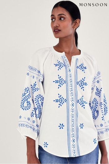 Monsoon Embroidered Blouse (N31945) | £70