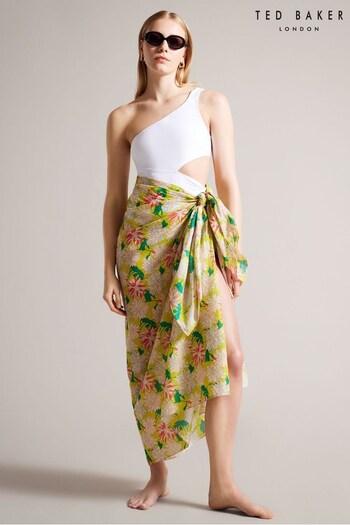 Ted Baker Yellow Denisy Beach Sarong And Scrunchy Set (N32326) | £60