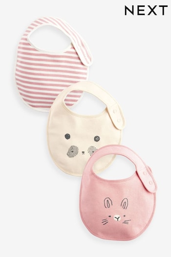 Pink faces Baby Bibs 3 Pack (N32333) | £7