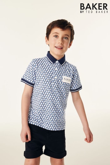 Baker by Ted Baker All Over Printed polo-shirt Polo Shirt (N32408) | £20 - £26