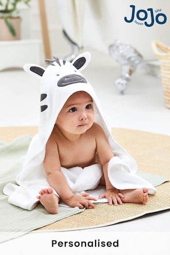JoJo Maman Bébé Personalised Zebra Hooded Towel (N32482) | £25.50