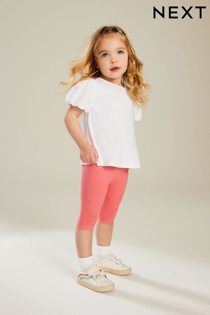 Young girls white trainers top