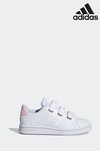 adidas White Sportswear Advantage Court Lifestyle Hook And Loop Trainers (N32525) | £30