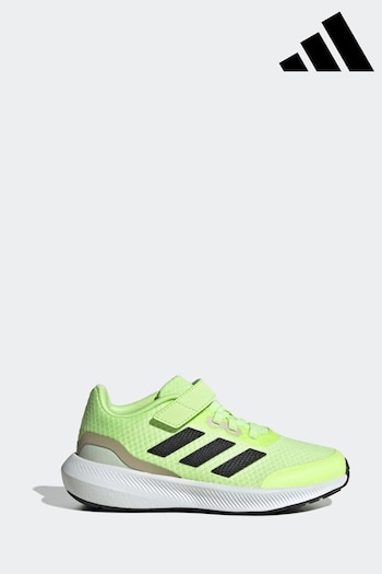 adidas Green comwear Runfalcon 3.0 Elastic Lace Top Strap Trainers (N32538) | £33