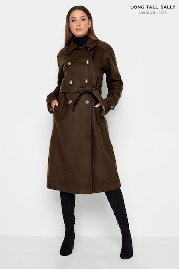 Long Tall Sally Brown Formal Trench Coat (N32554) | £95