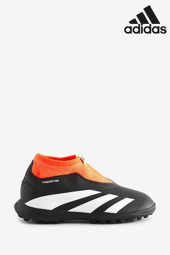 adidas Black Predator 24 League Laceless Turf Football navy Boots (N32559) | £55