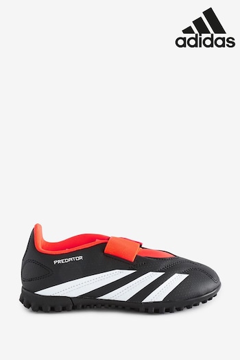 adidas Black Predator 24 Club Hook-And-Loop Turf Football asfalto Boots (N32560) | £35