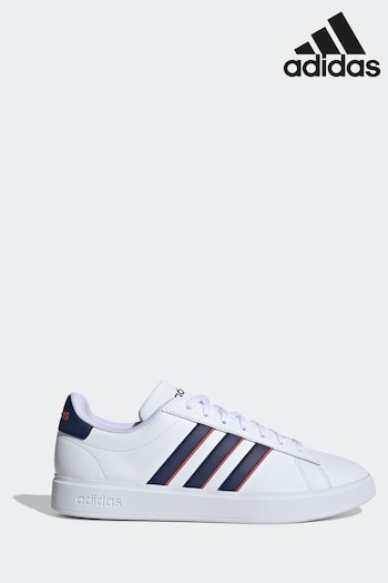 adidas White Sportswear Grand Court Cloudfoam Comfort Trainers (N32656) | £70