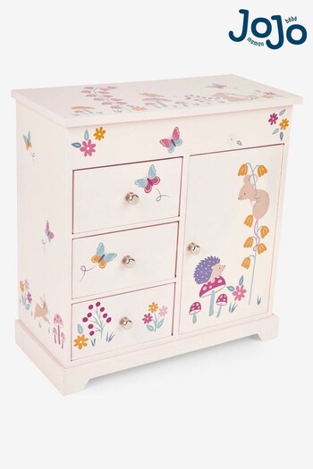 JoJo Maman Bébé Pink Woodland Tall Jewellery Box (N32747) | £35