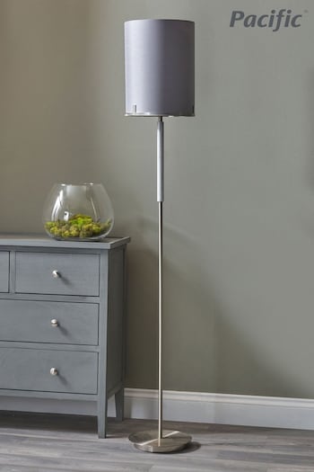 Pacific Grey Midland Brushed Marble Effect Floor Lamp (N32784) | £200