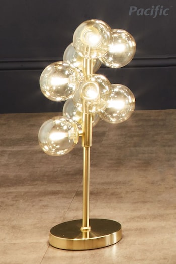 Pacific Gold Vecchio Lustre Glass Orb and Metal Table Lamp (N32796) | £200