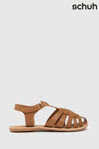 Schuh Trance Slotted Fisherman Brown Sandals (N32799) | £30
