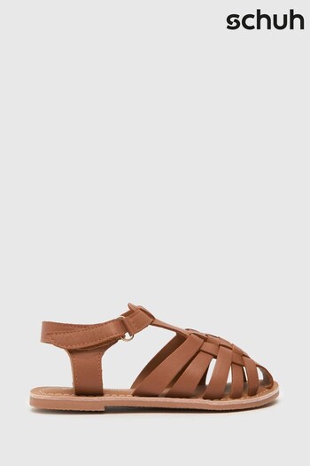 Schuh Trance Slotted Fisherman Brown Sandals (N32800) | £28