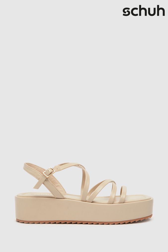 Nude flatform sandals clearance