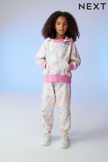 Multi Pink Tie Dye Hoodie Oversized 90s Hoodie (3-16yrs) (N32831) | £16 - £21