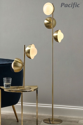 Pacific Gold Estelle Brass Metal and Orb Dome Floor Lamp (N32835) | £150