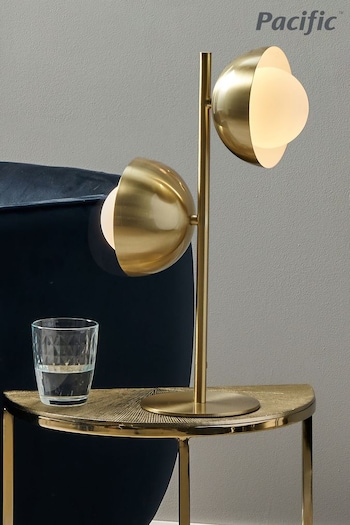 Pacific Gold Estelle Brushed Brass Metal Orb Dome Table Lamp (N32837) | £90