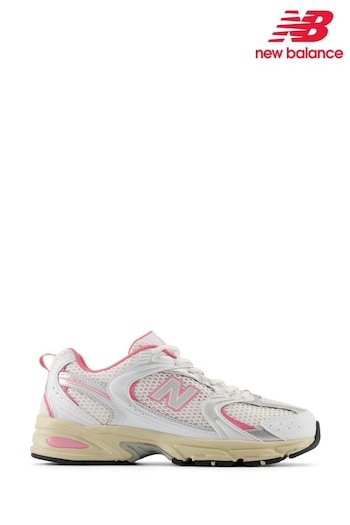 New Balance White Eaus 530 Trainers (N32940) | £100
