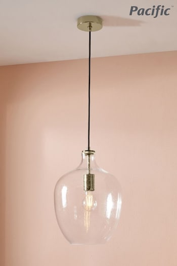 Pacific Clear Islay Bubble Glass Pendant Ceiling Light (N33047) | £125