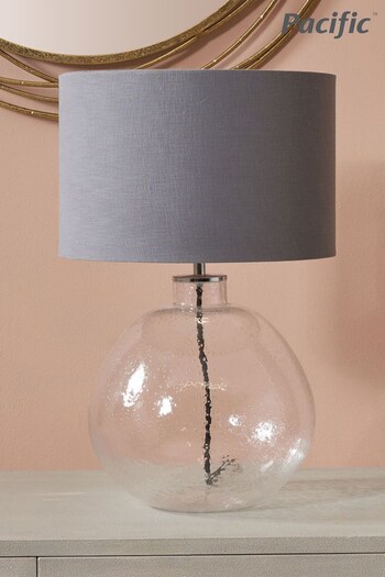 Pacific Clear Beja Organic Shape Bubble Glass Table Lamp (N33051) | £150
