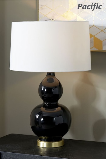 Pacific Black Gatsby Ceramic Table Lamp (N33059) | £130