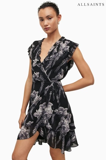 AllSaints Ari Mia Black Dress (N33106) | £179