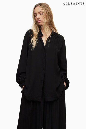 AllSaints Hezzy Black Shirt (N33114) | £129