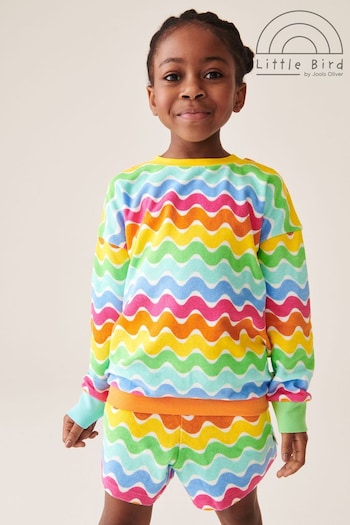 Little Bird by Jools Oliver Multi Pastel Towelling Sweat Top and Short Set (N33119) | £26 - £32